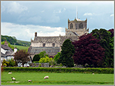 Cartmel Priory across the fields